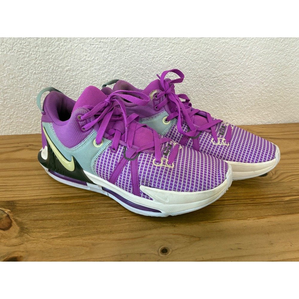 Nike LeBron Witness 7 Fuchsia Dream Purple Citron Tint DM1123-500 Mens Size 11